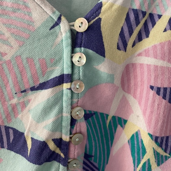 Miami Vice flowy crop top - Picture 3 of 4